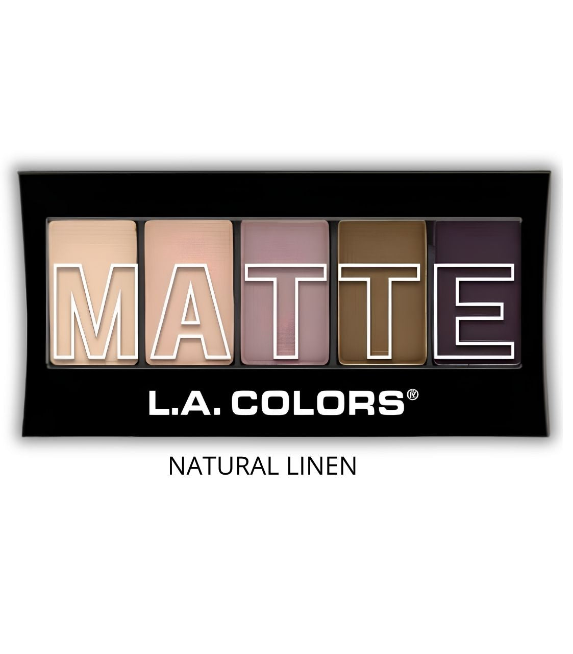 L.A. Colors – 5 Color Matte Eyeshadow Palette (Natural Linen)