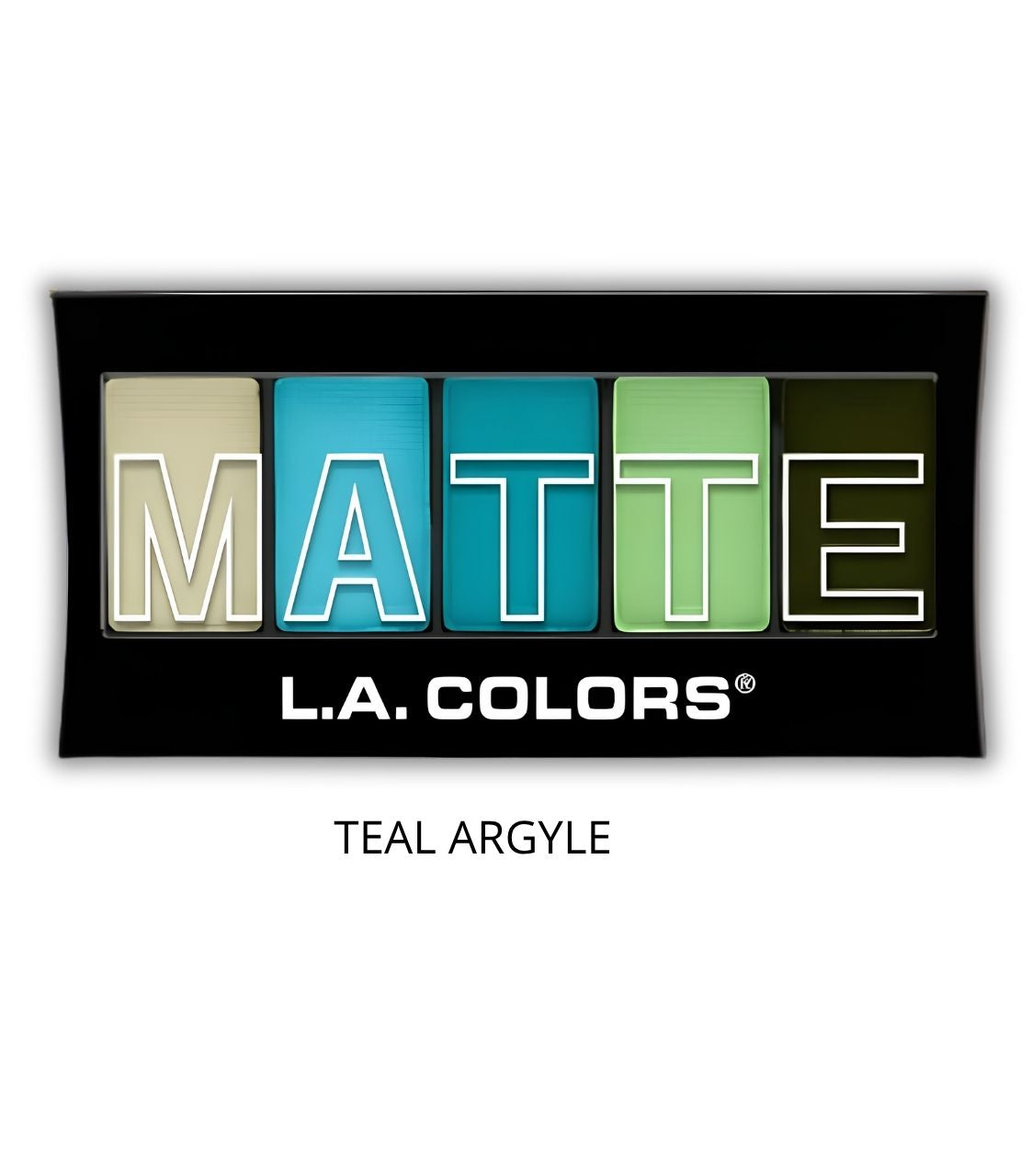 L.A. Colors – 5 Color Matte Eyeshadow Palette (Teal Argyle)